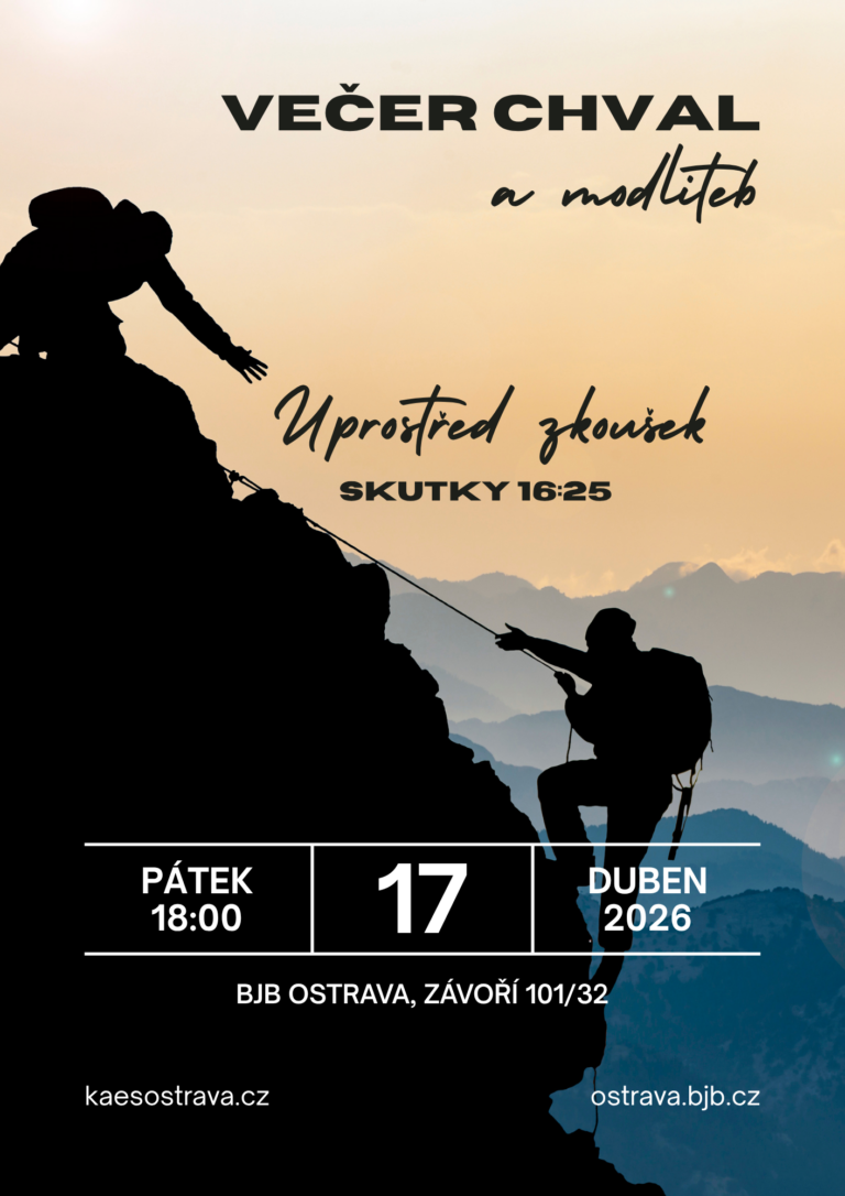 Pozvánka na Večer modliteb a chval 17.04.2026