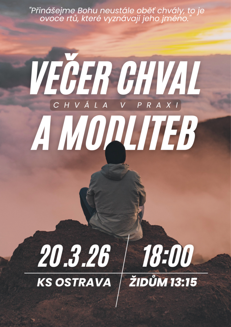 Pozvánka na Večer modliteb a chval 20.03.2026